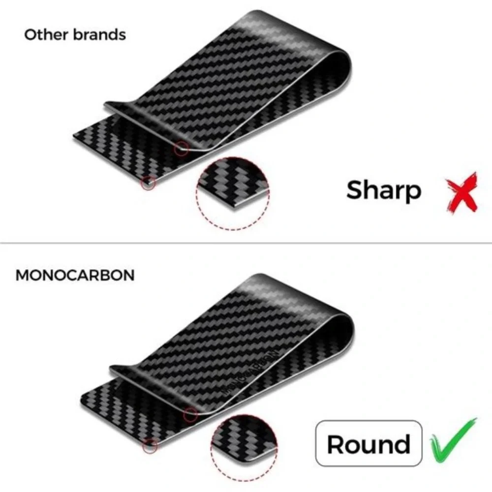 Carbon Fiber Money Clip for Cash and Credit Cards Money Holder Clip